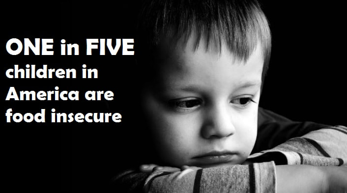 One in five children in america are food insecure